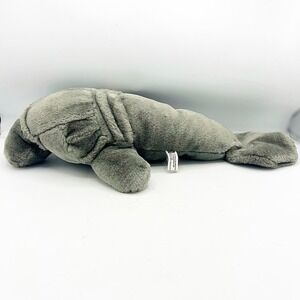 Vintage Manatee Plush Gray 20" Stuffed Animal Hayes Specialties
